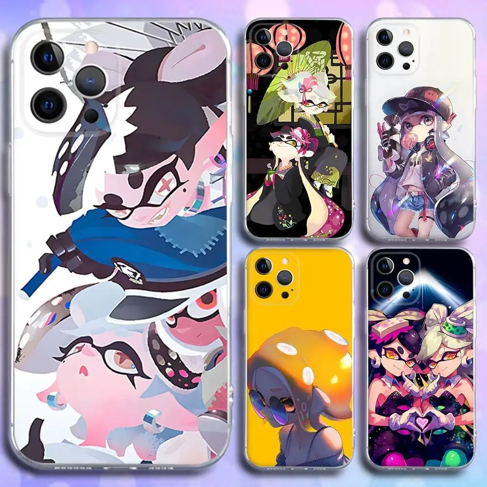 

Game S-SplatoonS 3 Phone Case For iPhone 17,16,15,14,13,12,11 Pro,Max,Plus,X,XS,XR,SE4,E Mini Transparent Soft Cover