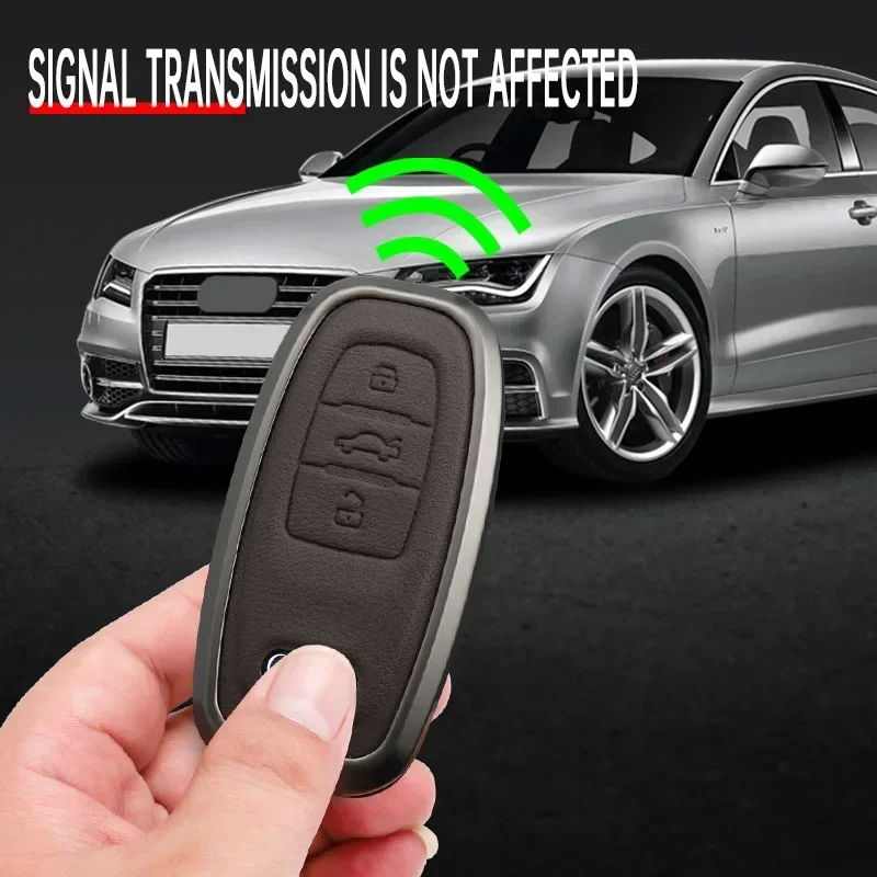 For Audi A6 S6 RS6 C5 C6 C7 4F 8P 8V 8L A4 B6 B7 B8 Remote Protector Car Accessories Fashion Zinc Alloy Style Car Key Cover Case