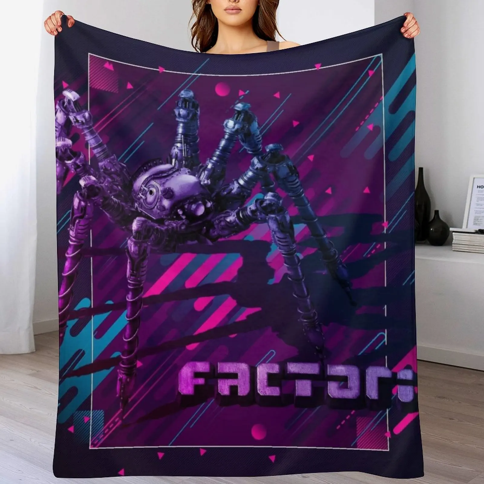 

Factorio Modern Graphic Design Throw Blanket Multi-Purpose Polar Decoratives Decorative Sofa Blankets