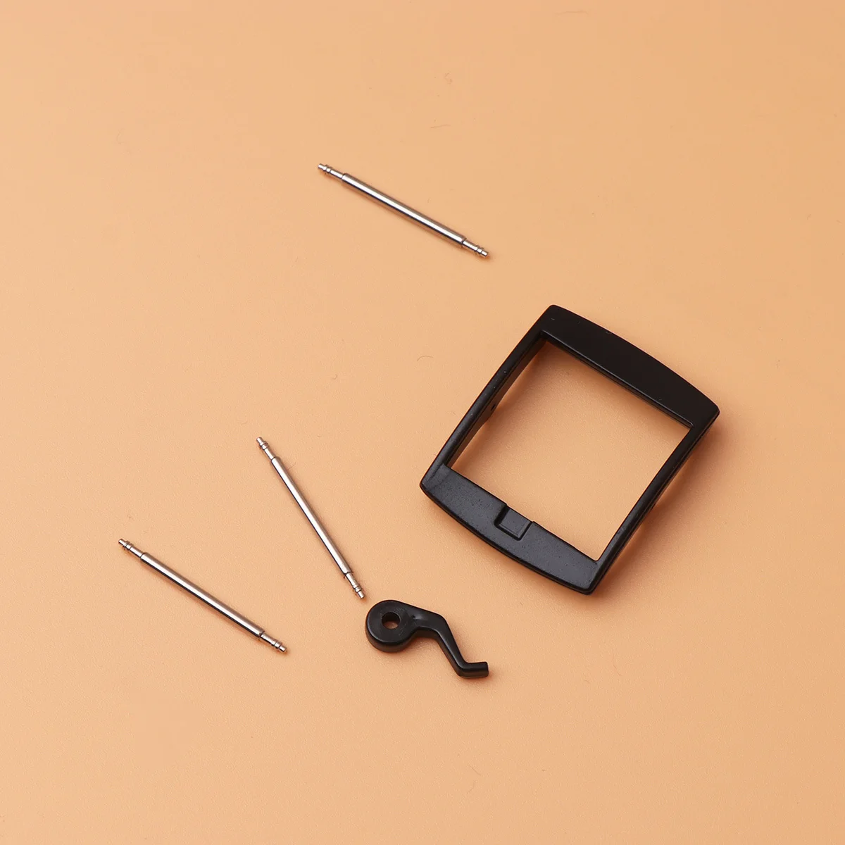 

4Pcs Plastic Watch Clasp Black Lightweight Buckle for Watch Band Fits Silicone Electronic Strap Gift Idea