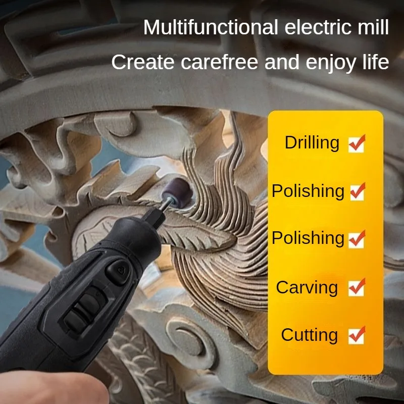 Imagem -05 - Deli sem Fio Elétrico Grinder Grupo Mini Grinder Recarregável Micro Ferramenta Rotativa Jade Carving Drill 500015000r Min