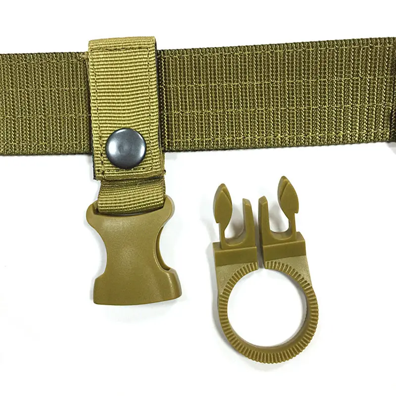Bottle Holder Clip Premium Nylon Webbing Double Seal Button Closure for Outdoor Activities Belt Mount Up to 5Cm