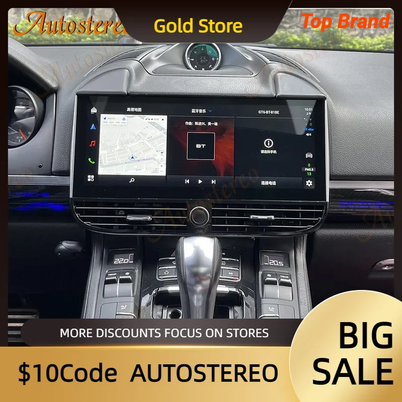 

Auto Stereo Carplay Android 13 For Porsche Cayenne 2010-2017 Car GPS Navigation Multimedia Player HeadUnit Radio Media Satnav