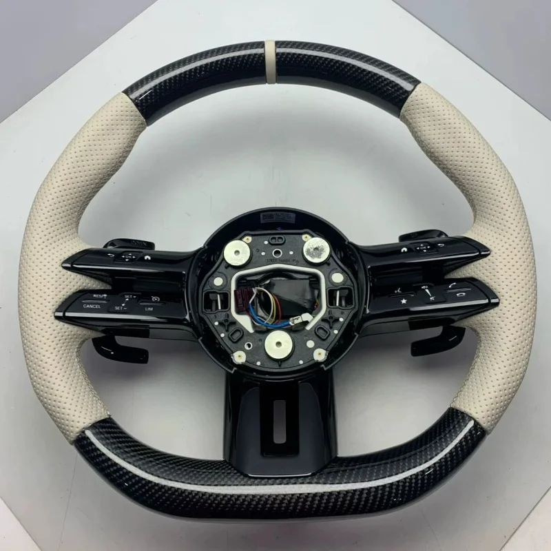 Custom Dragonfly Blue Forged Carbon Fiber High End Steering Wheel For Mercedes W205 W213 C257 CLS C190 W46117 W166 W177 W213 view 6