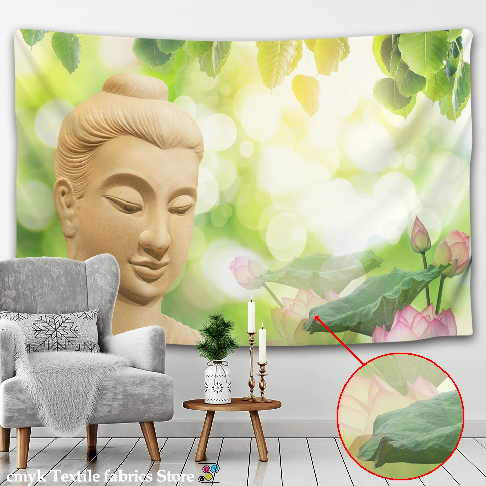 Buddha Culture Printed pattern tapestry psychedelic tree landscape Dormitory Home Bedroom Room decorative