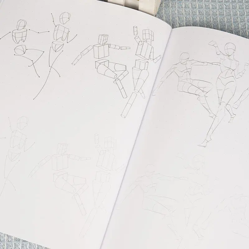 Game animation human body structure dynamic concise two-person version sketch basic introduction