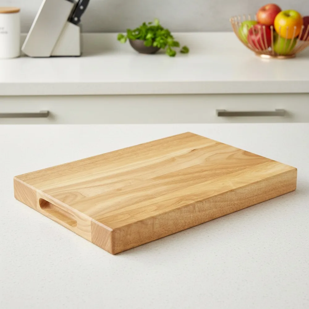 

Large Wooden Cutting Board 12x18 Inch, Durable Hardwood Chopping Block for Kitchen Prep & Serving