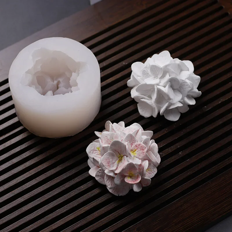 Hydrangea Silicone Soap Mold for Making Fondant Mold 3d DIY Form Handmade Cake Decorating Sugarcraft Moulds Silicon Mold Tools