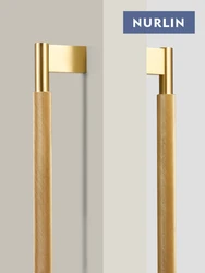 Nurlin Solid Brass Door Double Single Sided Cross Knurled Kitchen Refrigerator Appliance Closet Pull Bar Wood Gate Glass Door