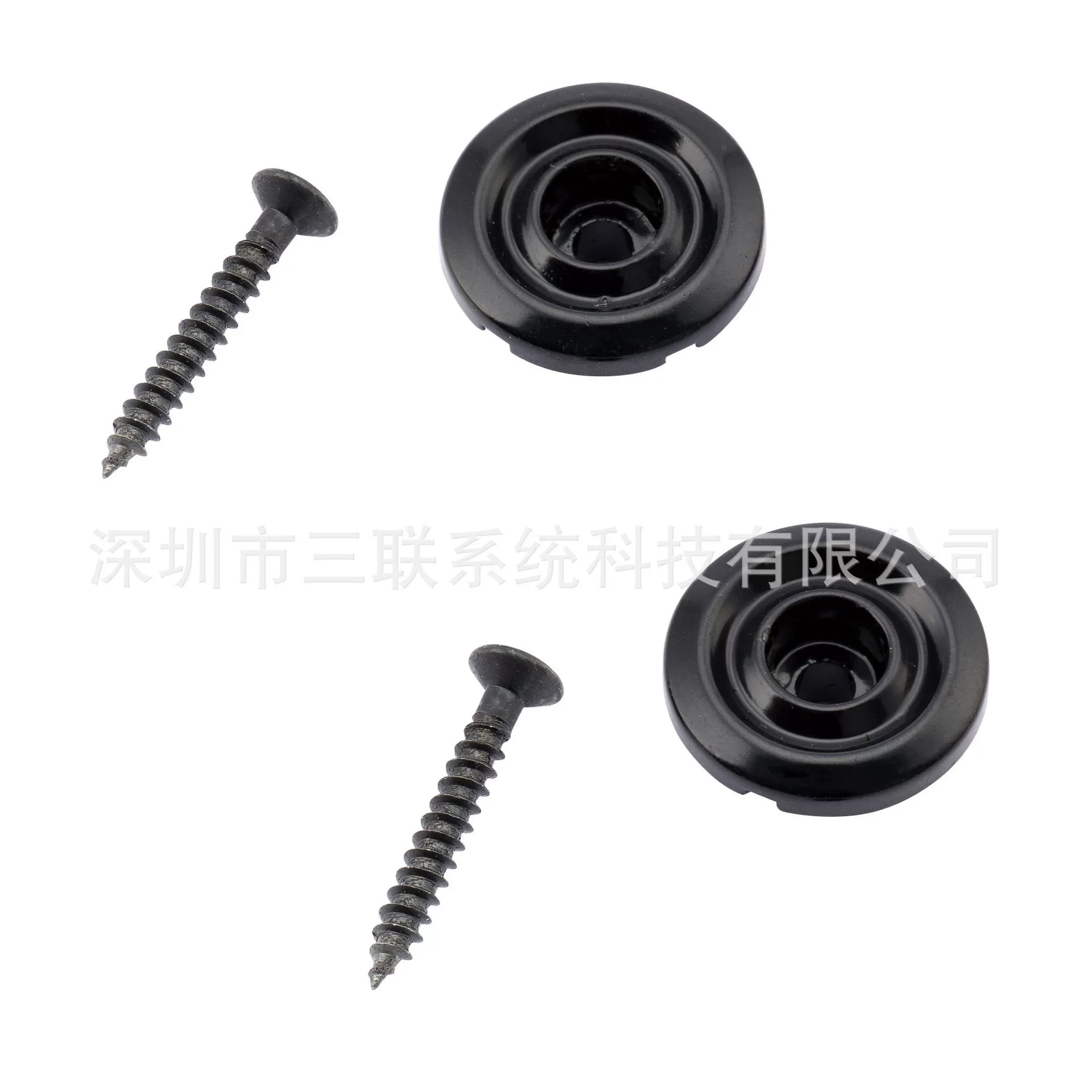

2pcs Black Metal Retainer Guides String Trees Locking Nut For Electric Replacement Parts Secure Stable Durable Round Stopper