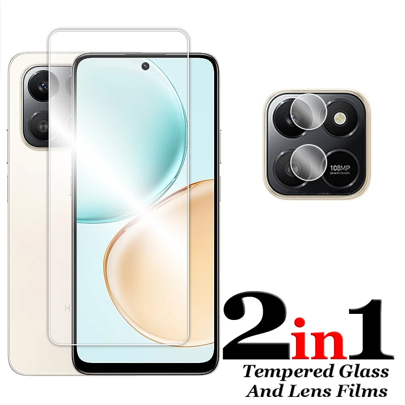 For Honor X7d Glass Full Glue Clear Screen Protector For Honor X7d 4G 5G Tempered Glass For Honor X7d 5G 4G Lens Film
