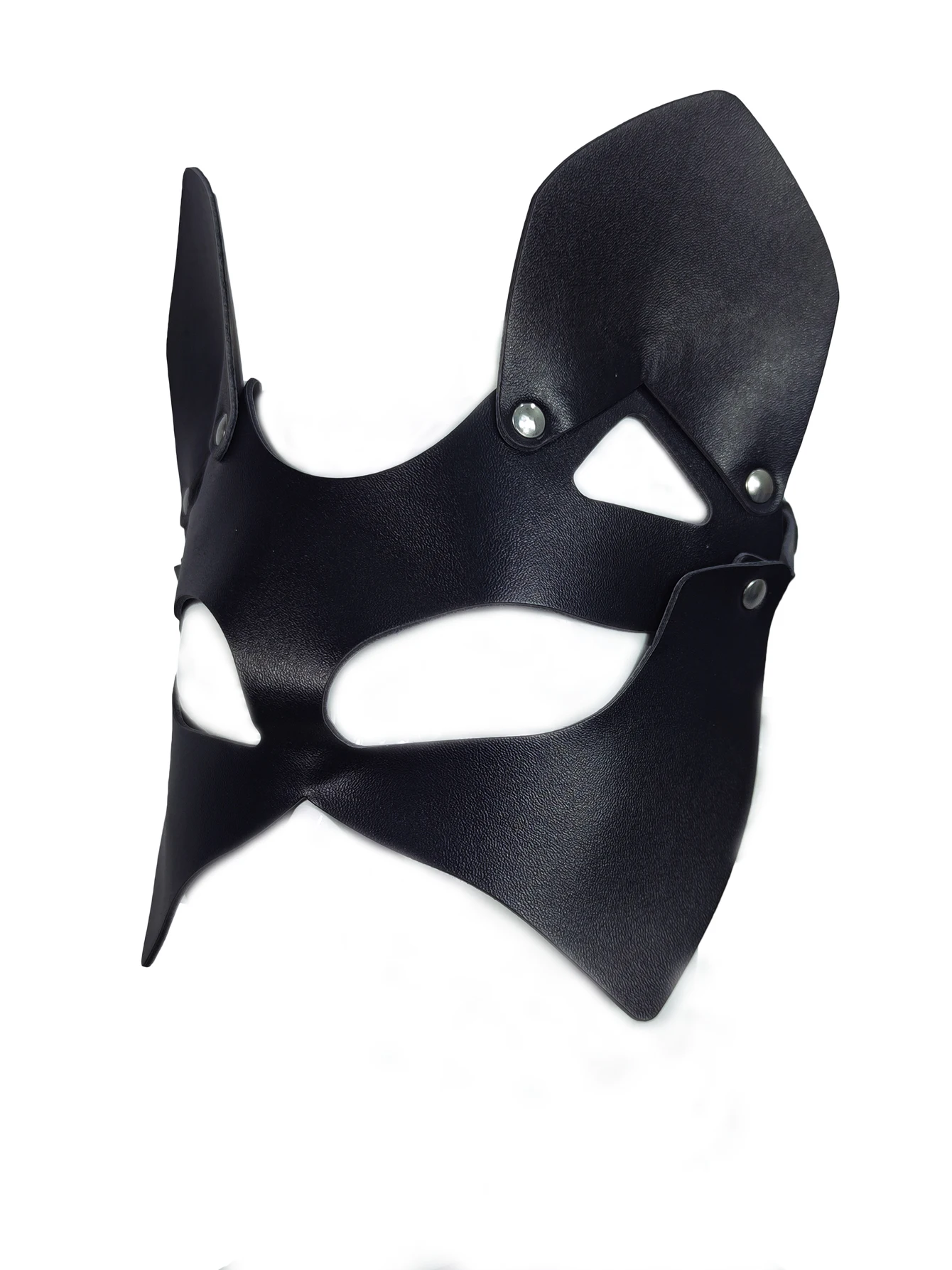 Black PU Leather Mask Sexy Adult Eyes Fox Cosplay Face Women Men Sex Erotic Costumes Party Halloween Mask Cosplay Toys Face