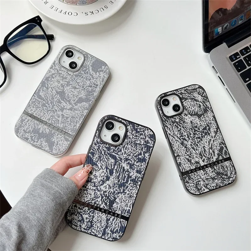

Irregular Denim Pattern Phone Case Cover for IPhone12 13 14 15 16 Pro Max Shockproof Cases for IPhone 16 Pro Max Case