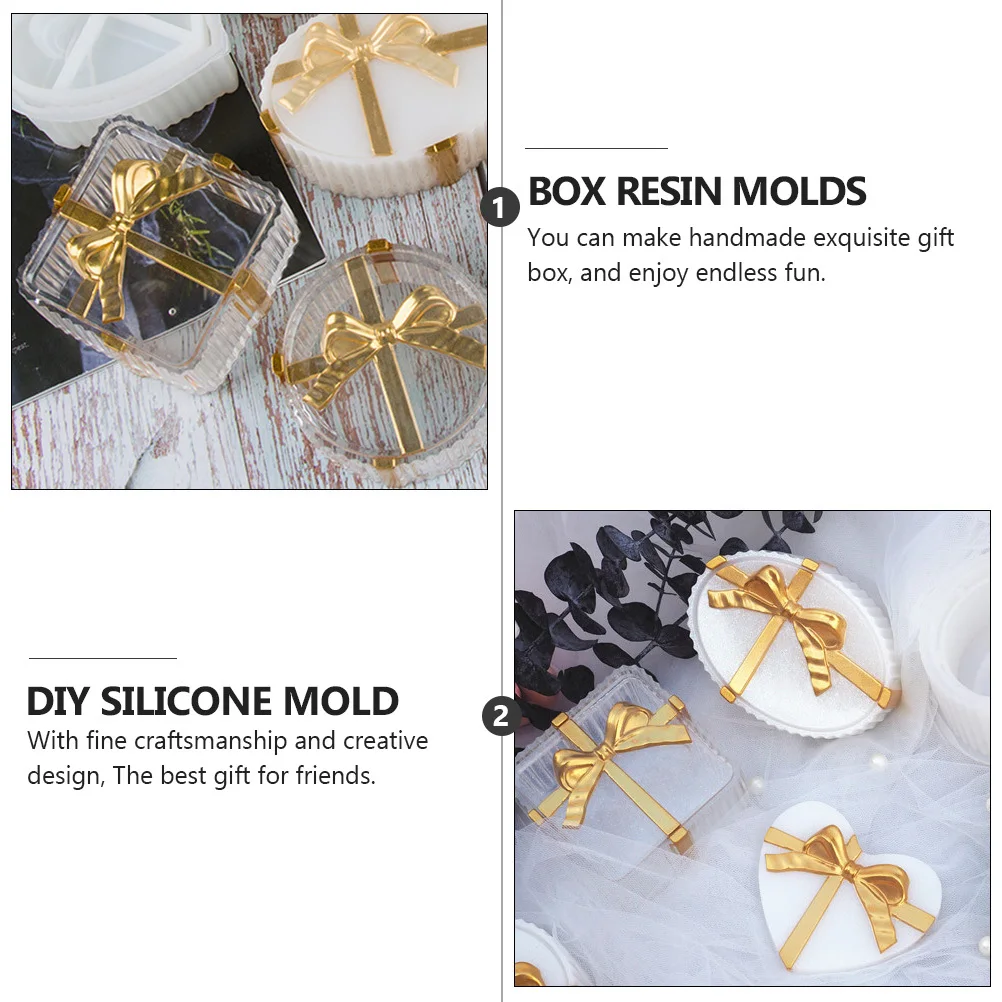 1 مجموعة صندوق قوالب الراتنج براعة دقيقة مثالية لعشاق DIY قوالب الراتنج التي لا نهاية لها لتقوم بها بنفسك قالب السيليكون #4