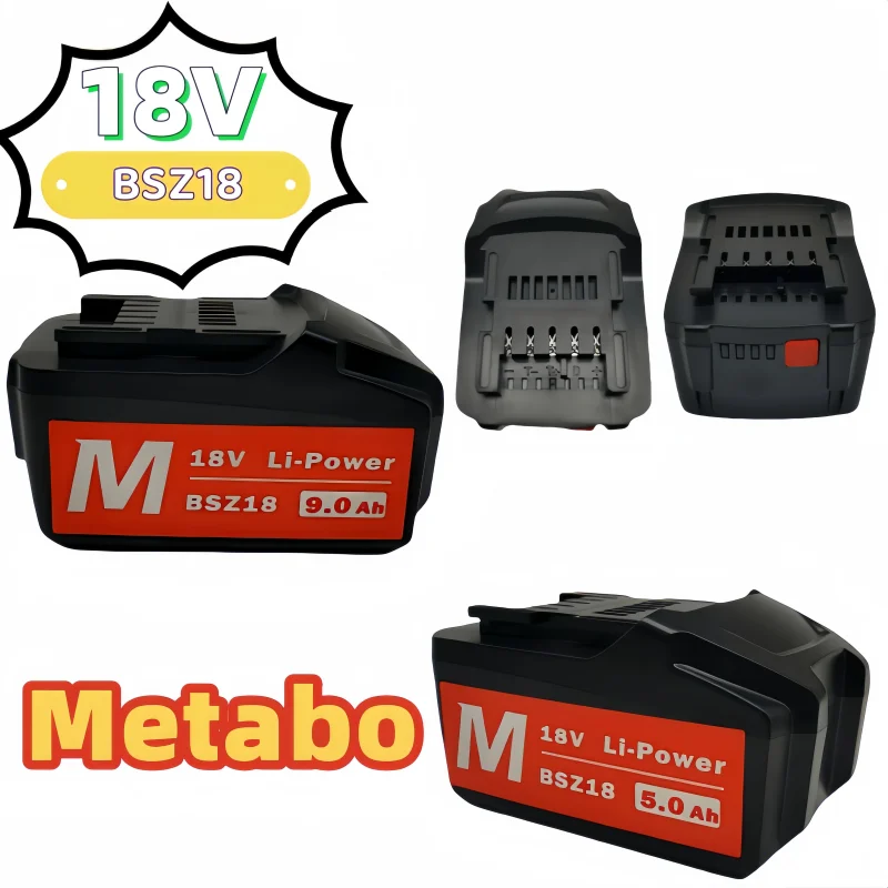 

New replacement for Metabo 18V 4.0Ah-9.0Ah lithium battery suitable for drill wrench hammer grinder Metabo18VBattery Asc30 Asc55