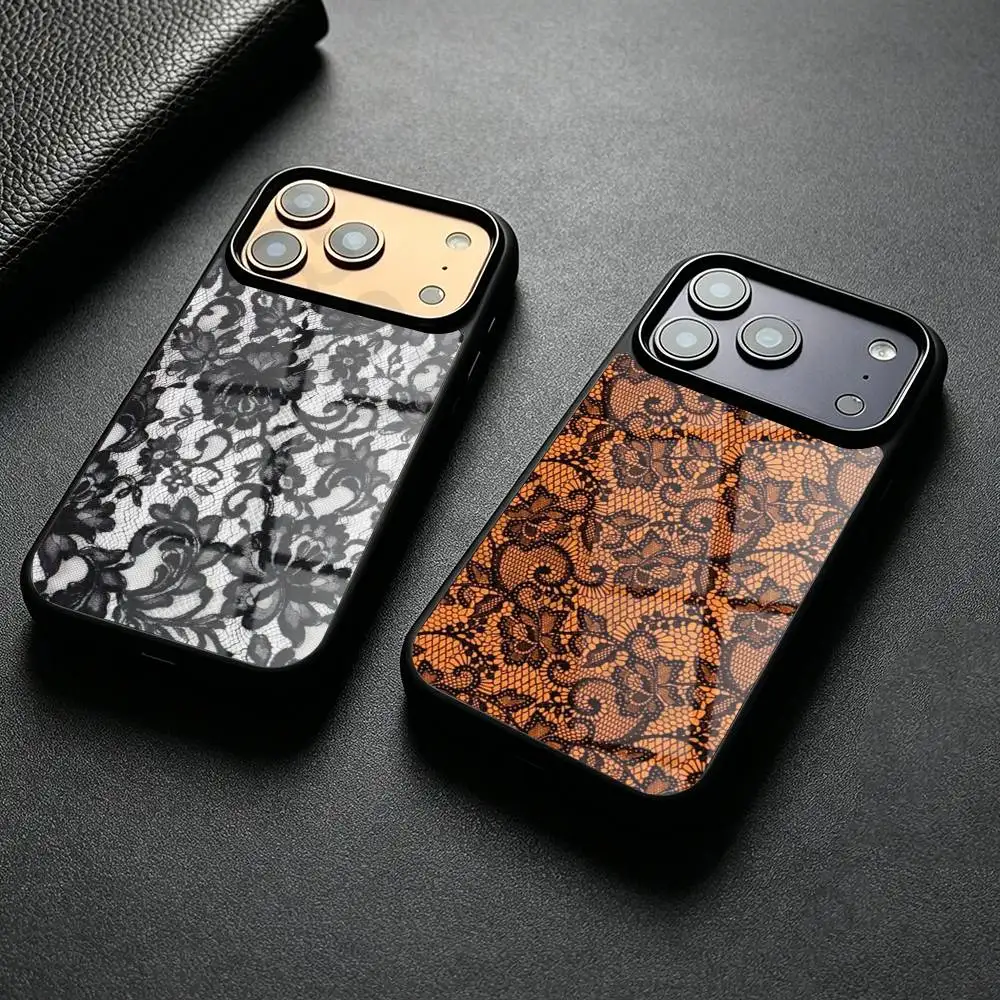 

Vintage Lace Phone Case For iPhone 17 16 15 14 13 12 11,Plus,Pro,Max Mini Magsafe Magnetic Wireless Charging