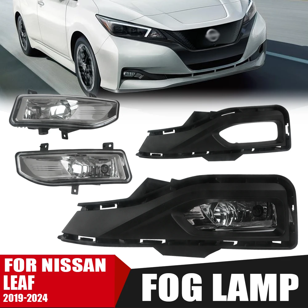 Front Bumper Fog Lamp Upgrade Kit For Nissan Leaf  2019 2020 2021 2022 2023 2024 Version Additional Foglight Set Switch + Wiring