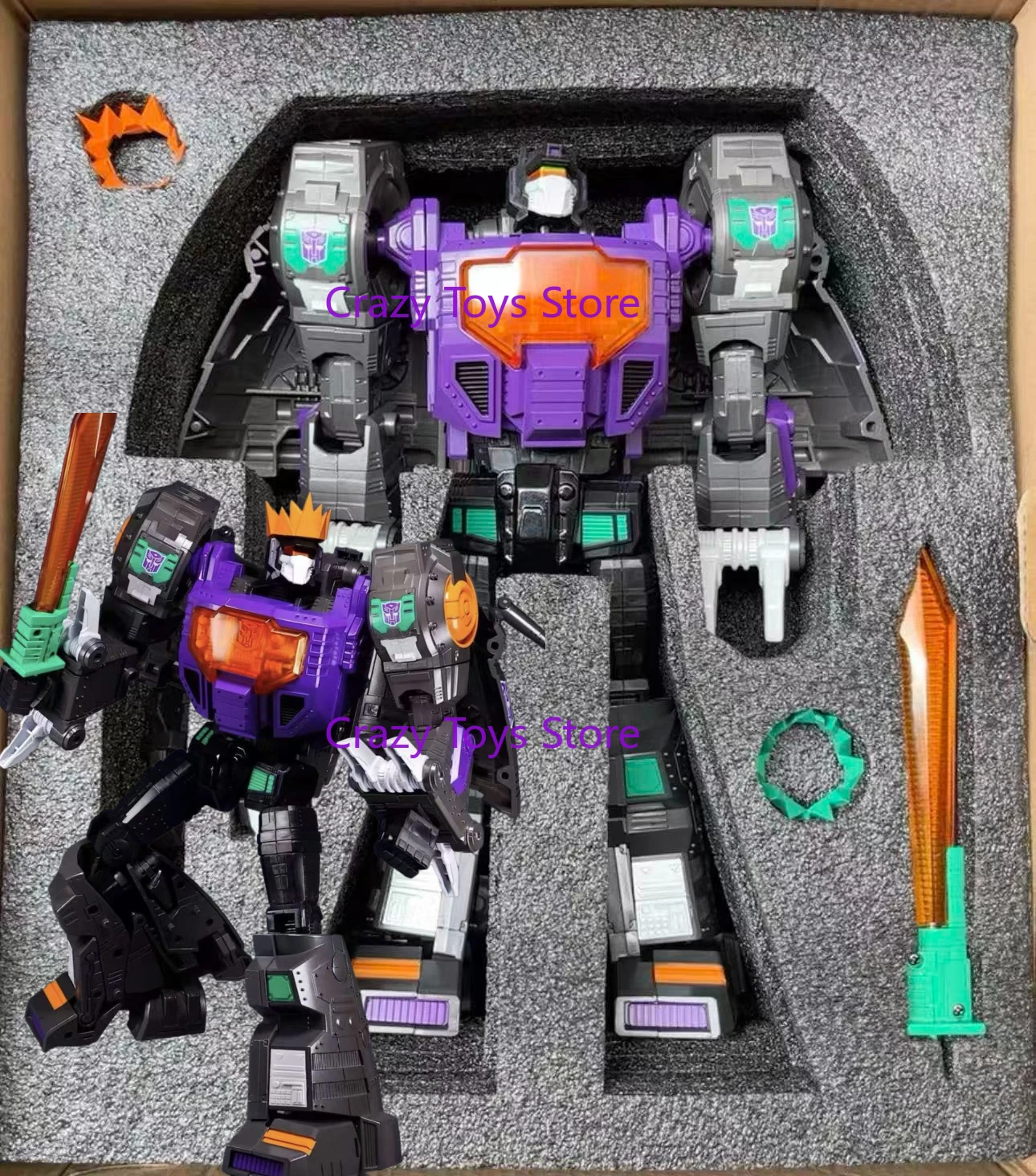 Op voorraad Transformatie Speelgoed Carnage-Spiegel Staalkabel KO MP 08 Paars Vergrote versie Model Dinosaurus Robot Speelgoedcollectie Cadeau