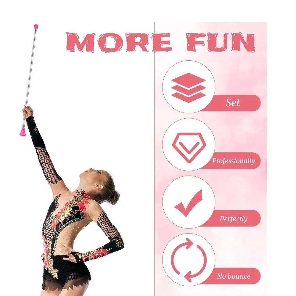 Portable Stainless Steel Marching Baton Professional Lightweight Dancer Wand Balanced Twirling Baton Performance Arts