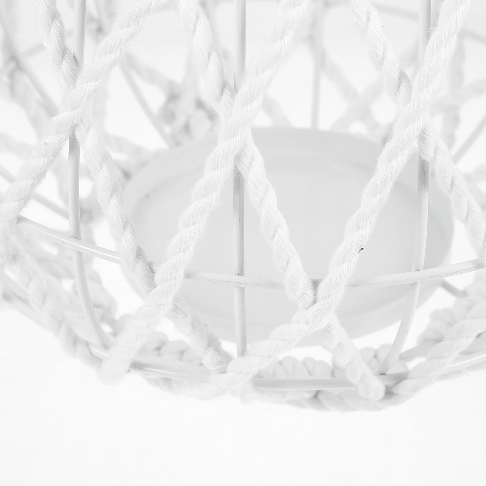 

Woven Lantern Retro Decorative Durable Iron Cotton Thread Holder Romantic Home Decoration Hanging Table