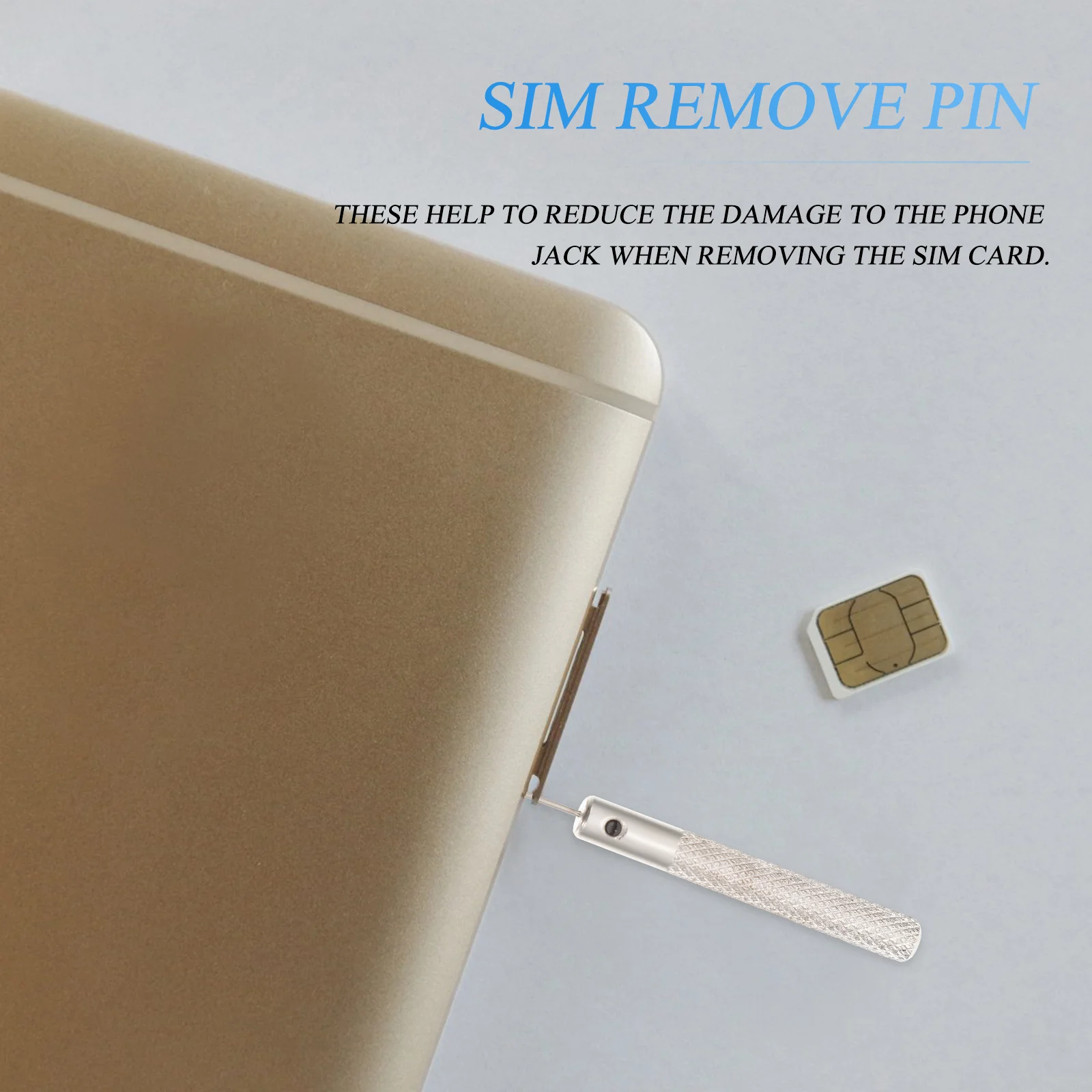 10 Pcs Sim Card Reader Cell Phones Smart Removers Cards Ejector Creative Pin Iron for Chip
