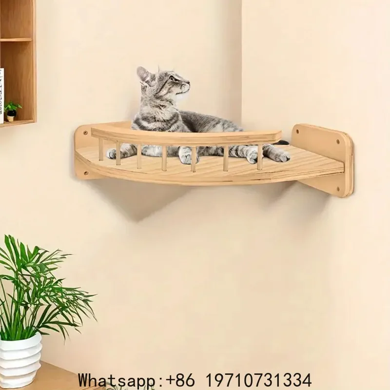 

1Pc Cat Hammock Wall Shelves Corner Climbing Shelf Perches Wall Furniture for Resting Space Saving for Medium Small Cats