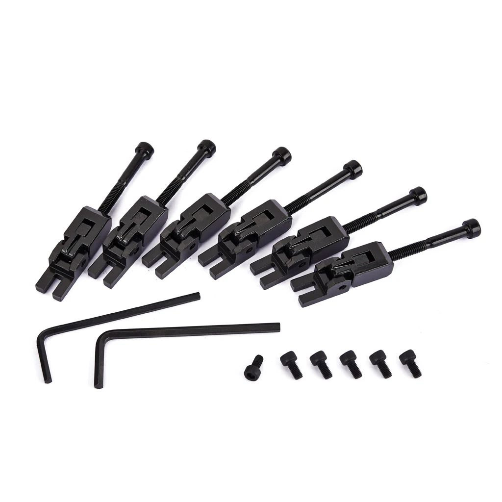 Hot New 6Pcs Metal Guitar Locked String Saddles for Floyd-Rose Tremolo Bridge Parts