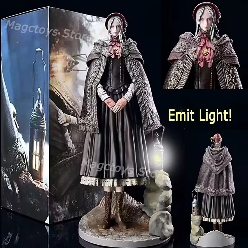 35cm With LED Bloodborne Doll Anime Figma Lady Maria of the Astral Clocktower Action Figure The Old Hunters Figure Model Toys