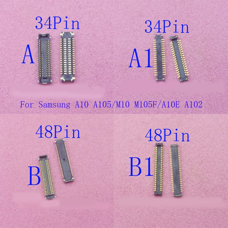 1-50Pcs Usb Charging Charger Lcd Display Screen Flex FPC Connector Plug For Samsung Galaxy A10E A102 A10 A105 M10 M105 34 48 Pin