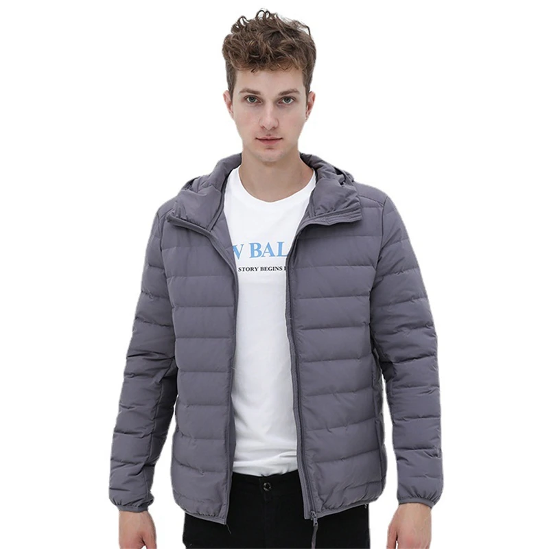 Mannen Puffer Jassen Nieuwkomers Koreaanse Hooded Ultra Lichtgewicht Mannen Down Jassen Warm Houden Casual Classic Down Jassen