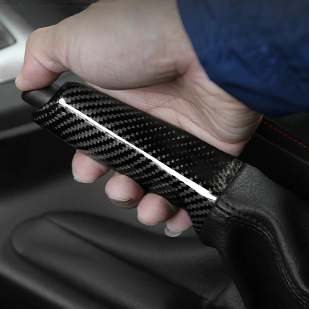 Carbon Fiber Look Handbrake Grip Cover for BMW E/F Series E46 E90 E92 E60 E39 F30 F34 F10 F20, Car Interior Upgrade Accessories