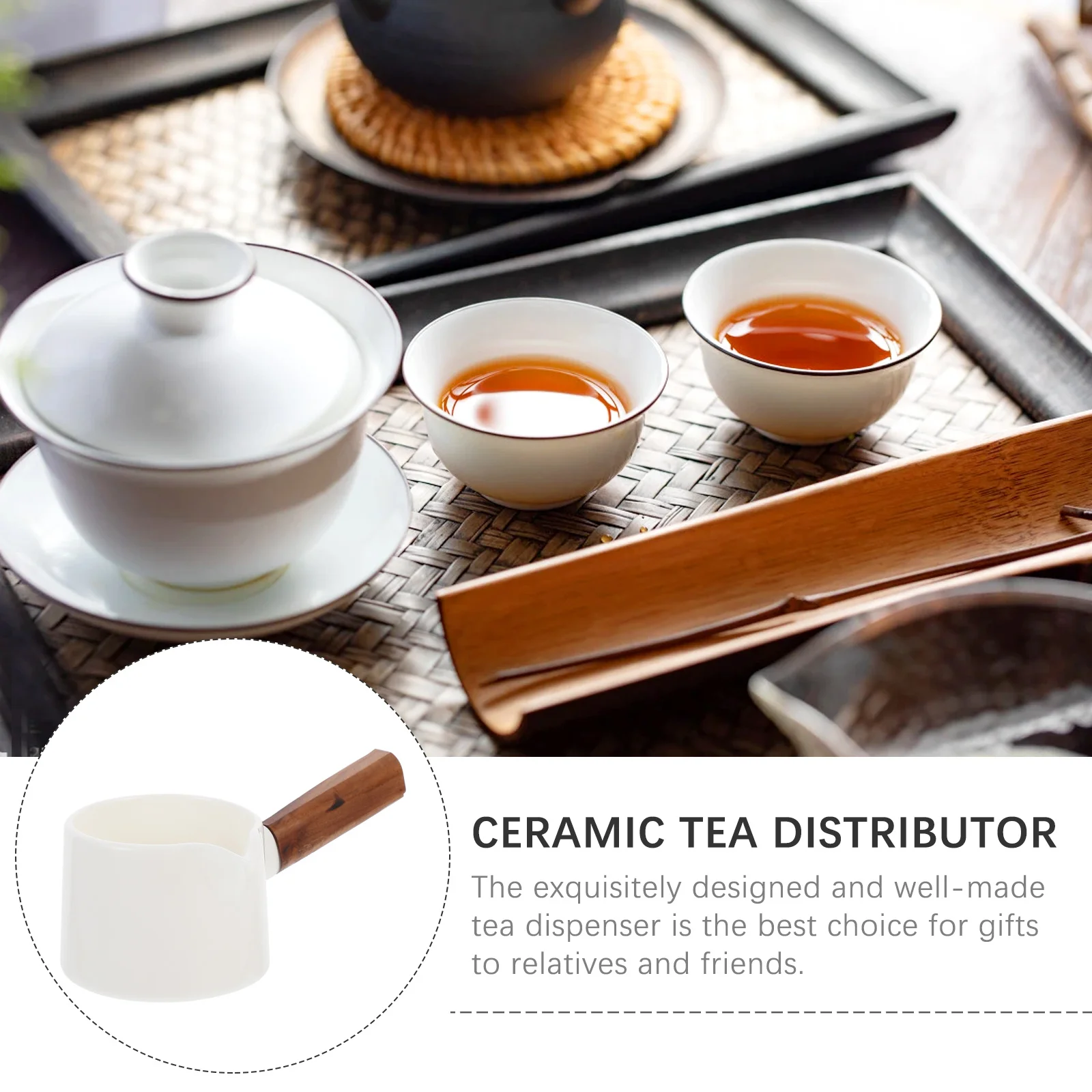 

Exquisite Porcelain Tea Dispenser Comfortable Grip Best Choice for Gifts to Relatives and Friends Tea Dispenser