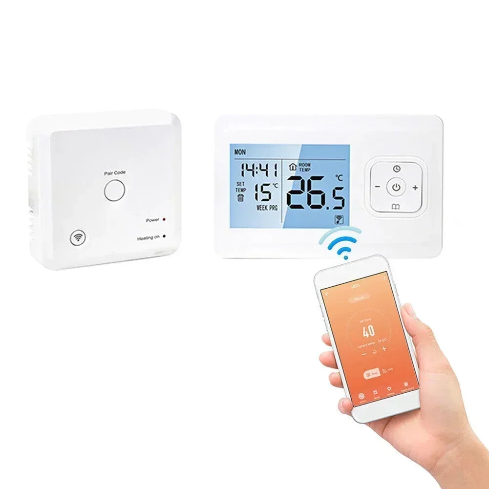 For Wireless Thermostat For Gas Boiler Room Heating RF Home Temperature Controller Programmable Thermostat