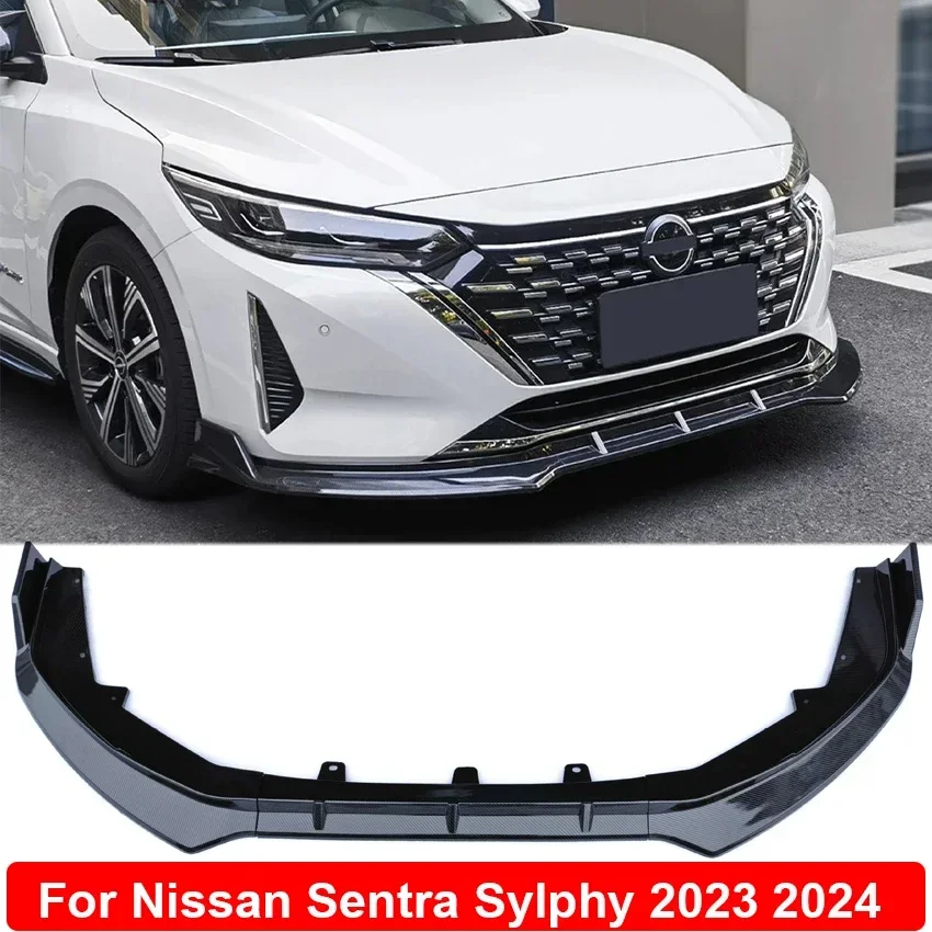 Front Bumper Lip For Nissan Sentra Sylphy 2023 2024 Side Spoiler Splitter Body Kit Diffuser Protector Guard Car Accessories