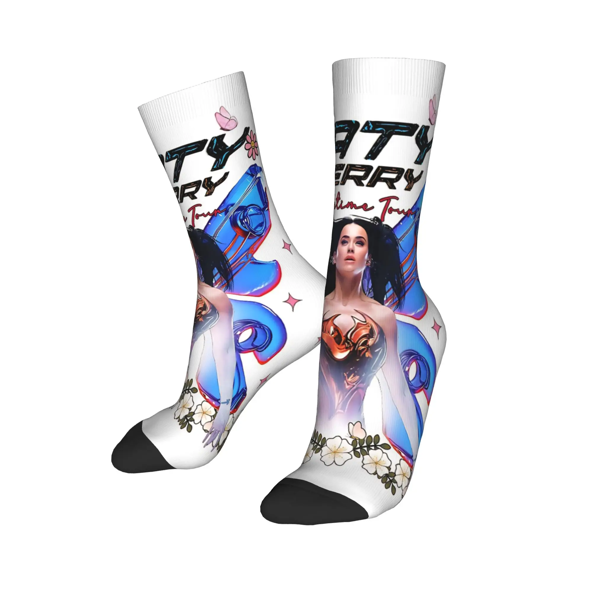 جوارب رجالية بيري تور 2025 كاتي فراشة جوارب عدم الانزلاق جوارب ناعمة متوسطة الخريف Harajuku مطبوعة جوارب رياضية في الهواء الطلق