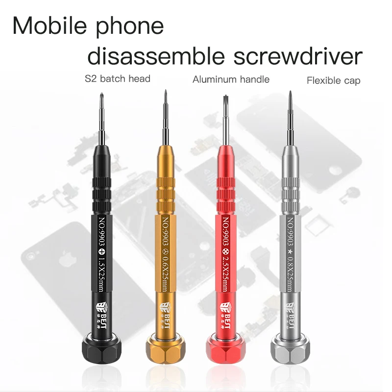 BEST Screwdriver P2 0.8 Pentalobe Y 0.6 Tri Wing 1.5 Phillips 2.5 Cross Head for iPhone Samsung Xiaomi Huawei Repair Tool