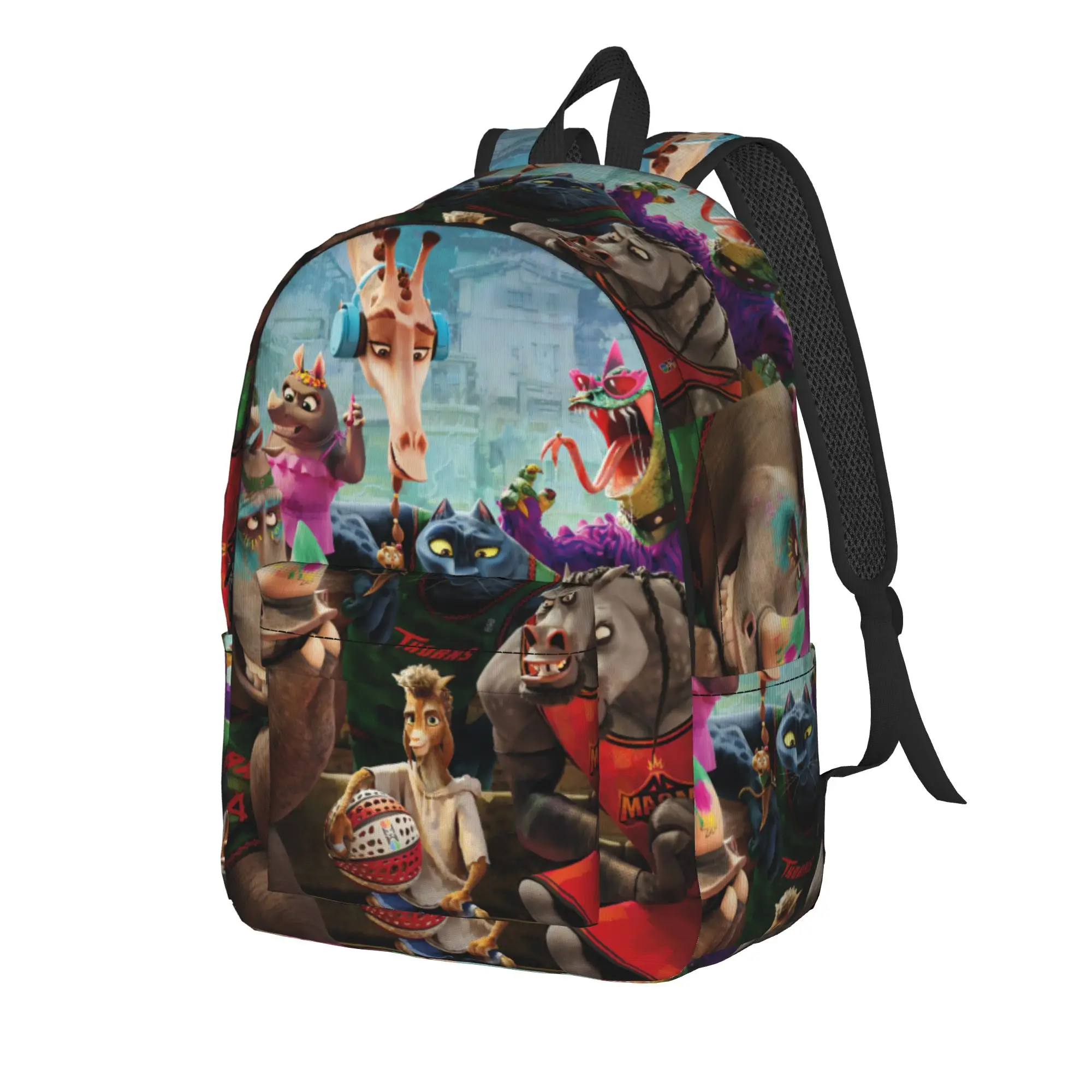 Cartoon Goat Backpack  Student Polyester Sport Backpacks Durable Stylish School Bags Rucksack