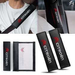 2PCS Black Car Seat Belt Cover Shoulder Protector Cushion Pad Auto Accessories For CITROEN C1 C2 C3 C4 C4L C6 C5 VTS C-ELYSEE