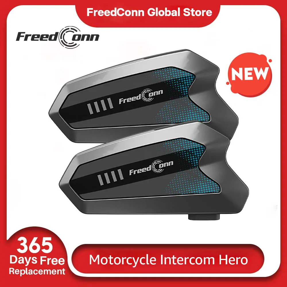 Freedconn Hero Motorcycle Intercom Helmet Bluetooth Headset 10 Riders Moto Intercomunicador Music Share Helmets for Motorcycles