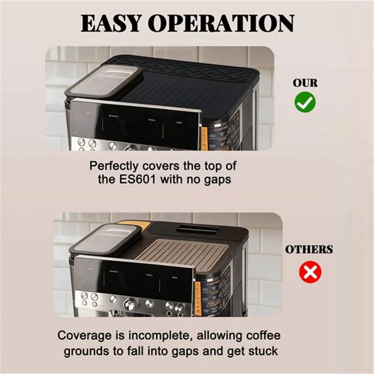 [YEAR OFFER] Sliding Mat for ES601 Espresso Coffee Machine Smooth Glide with Anti-Slip Base Pad Smooth Glide Coffee Mat