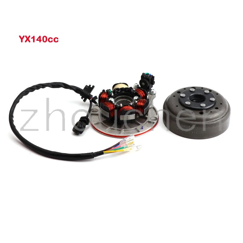 

Магнитный статор зажигания мотоцикла, маховик с светильник кой для двигателя YINXIANG YX 140cc 1P56FMJ W063, двигатель для байка-внедорожника