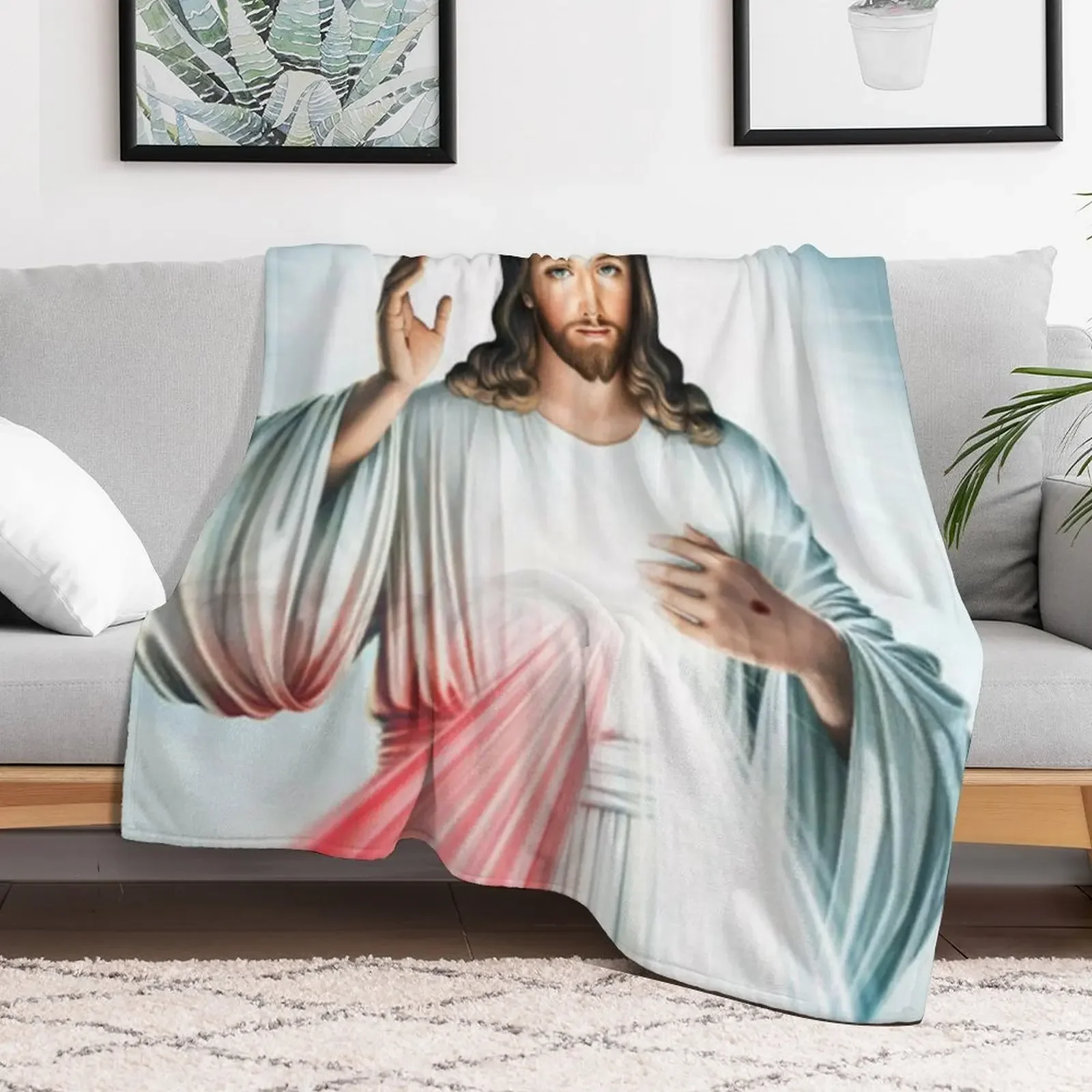 The Divine Mercy, Jesus I trust in You, Saint Faustina, Divine Mercy Throw Blanket Blankets For Bed Multi-Purpose Beach Blankets