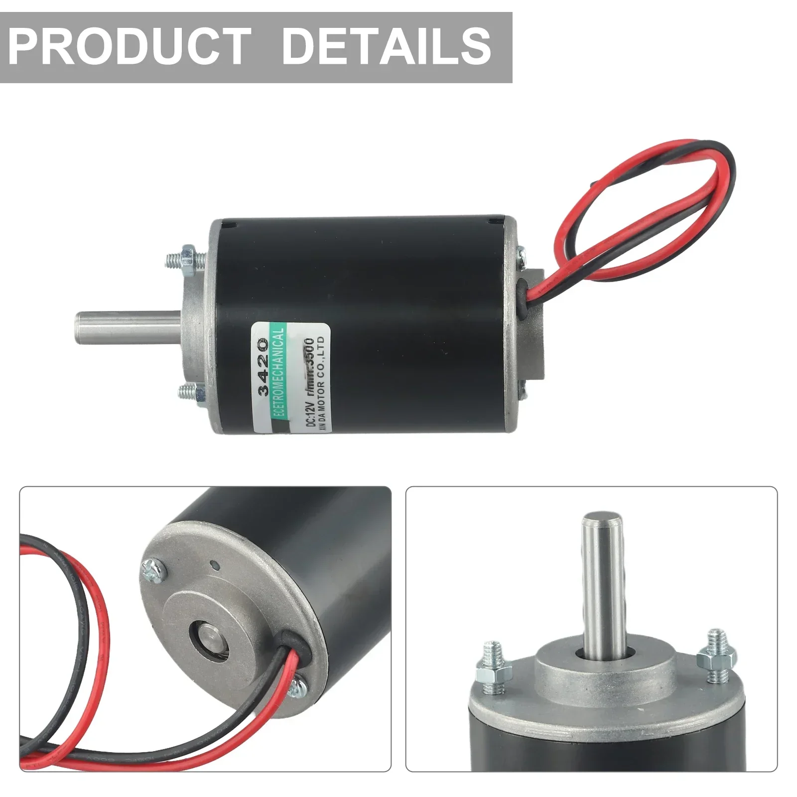 

XD-3420 Short Shaft 12V/24V 30W Permanent Magnet Motor Brushed DC Motor CW/CCW Generator High Speed Generator For CW/CCW