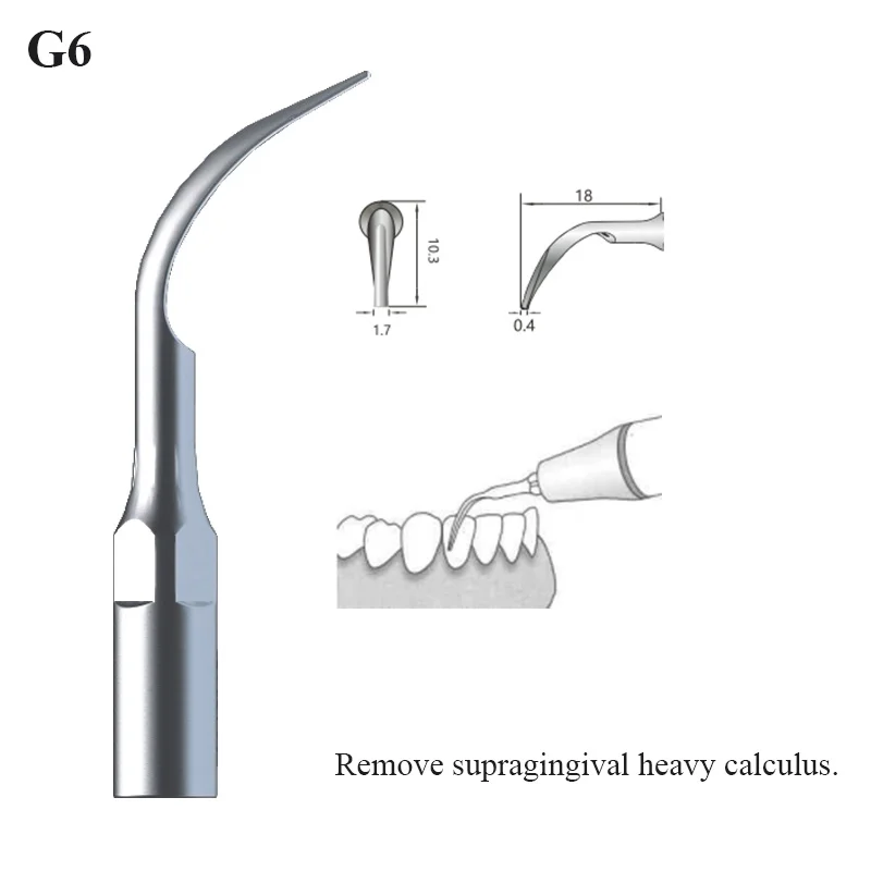 Puntas de escalador Dental G6 Fit EMS, raspador ultrasónico, pieza de mano, escalado Dental, puntas de endodoncia, herramientas dentales