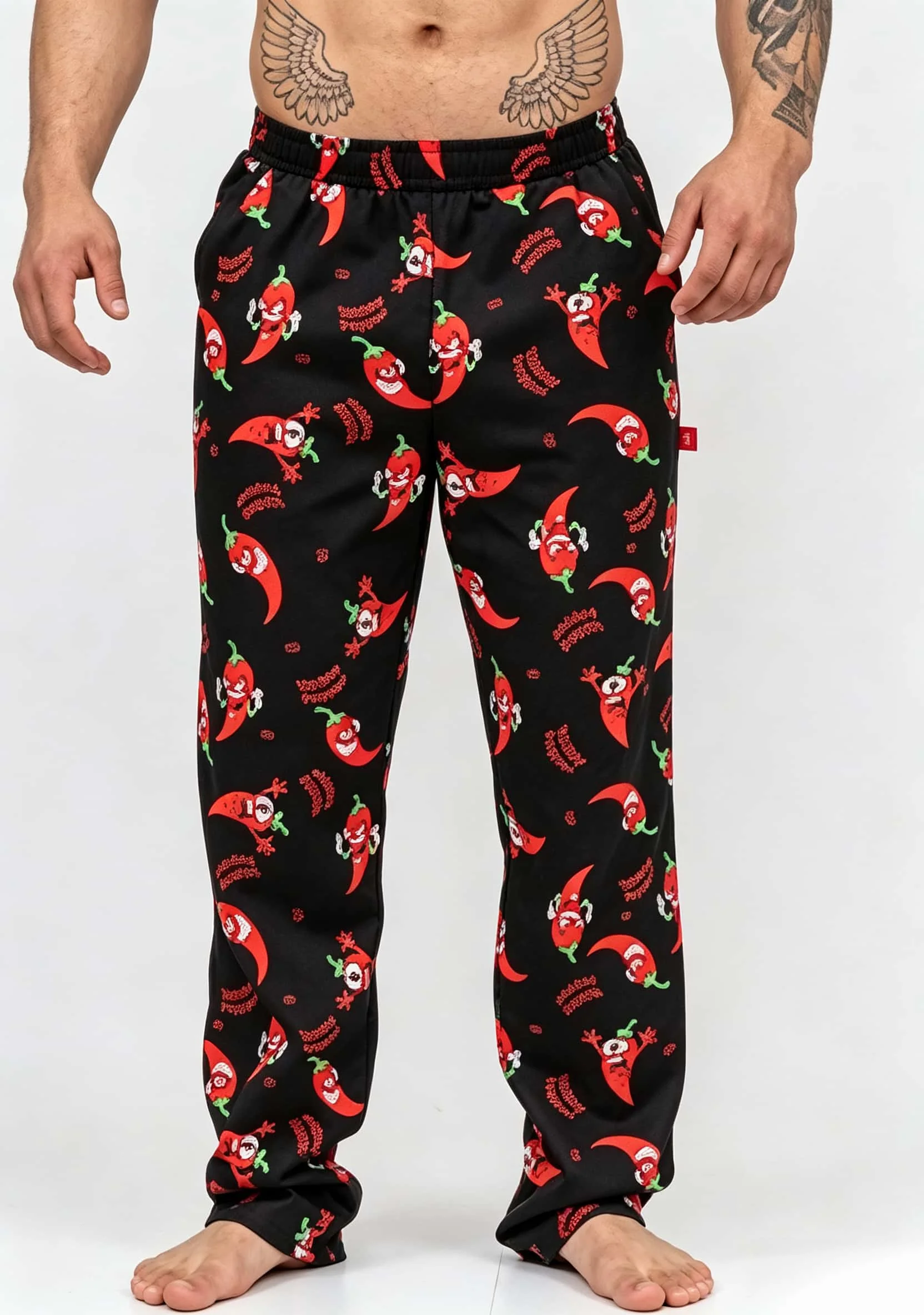 2027 Male Men's Stylish Summer Pajama Pants, Thin Home Pants, Loose Breathable Air-Conditioned Pants with Elastic Waist