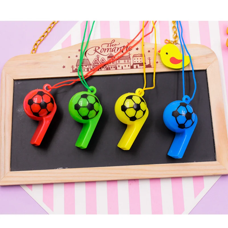 Hot sale Children Gifts Mini Whistle Plastic Multifunction With Rope Kid Football Soccer Rugby Cheerleading Whistle Random Color