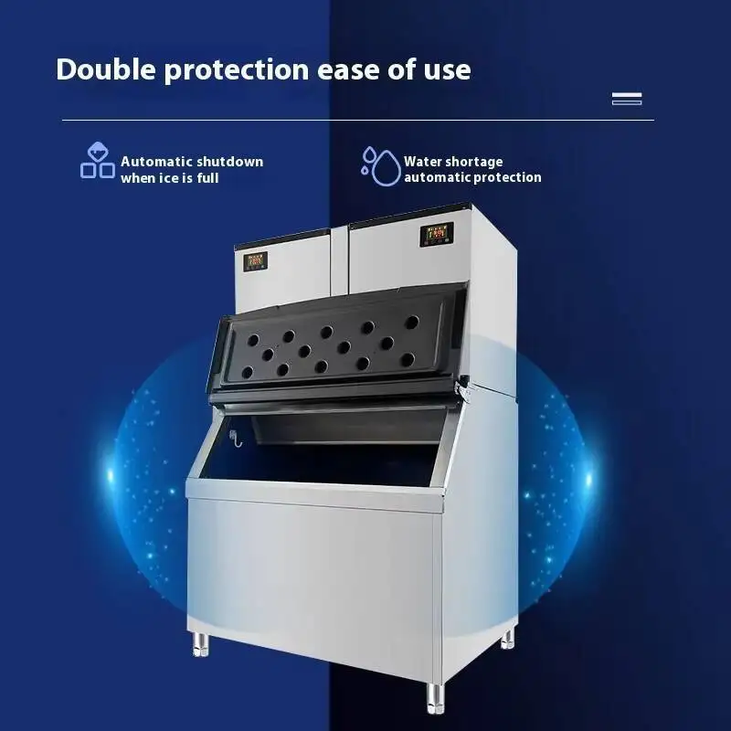 1000Kg Commercial Large Capacity Fully Automatic Split Machine Shop Ice Cubes Maker COFFEE MILK