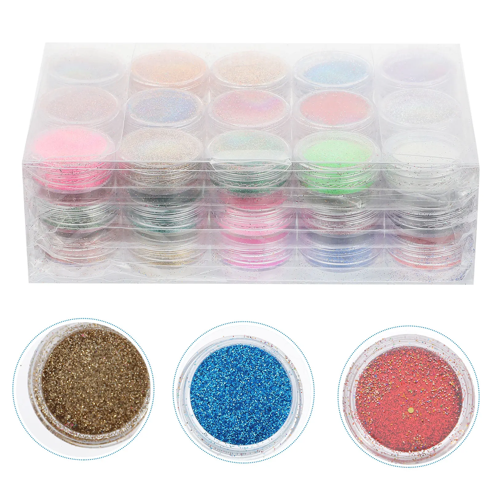 

45 Boxes Nail Glitter Powder for DIY Manicure Decoration Easy Application Removal Various Colors Available Wide Use Salon