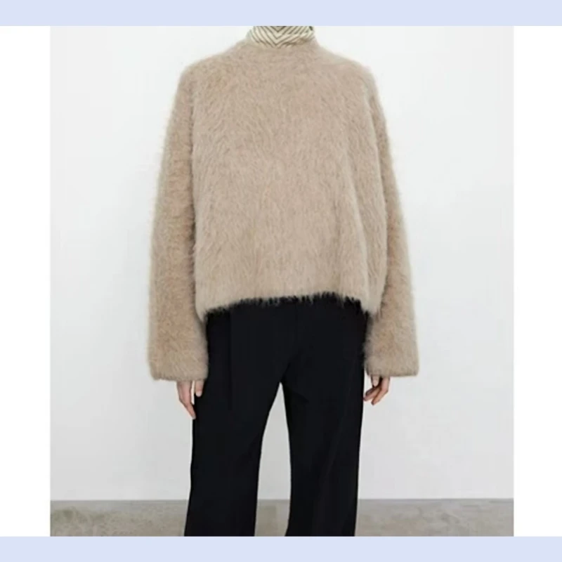 

24 year autumn and winter TT wool plush women's lazy style pullover soft sticky sweater