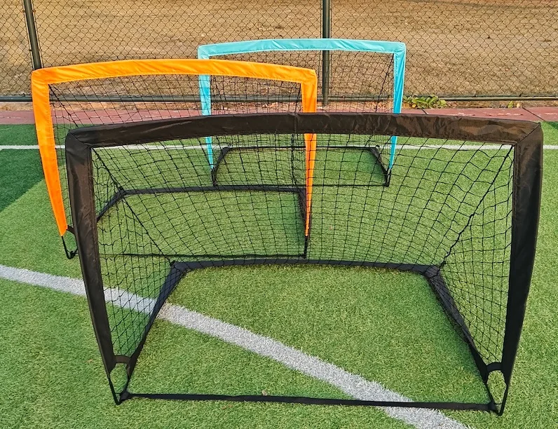 1 redes portátiles para portería de fútbol para interiores/exteriores, equipo de entrenamiento para niños para juegos de pelota en el patio trasero y deportes 2025